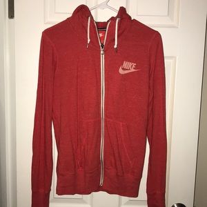Nike red zip-up
